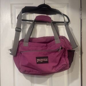 Jansport Magenta and Gray Shoulder Bag